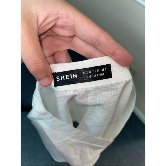 Emery Rose Batwing Sleeve Solid White Tee- Shein - Picture 3 of 7